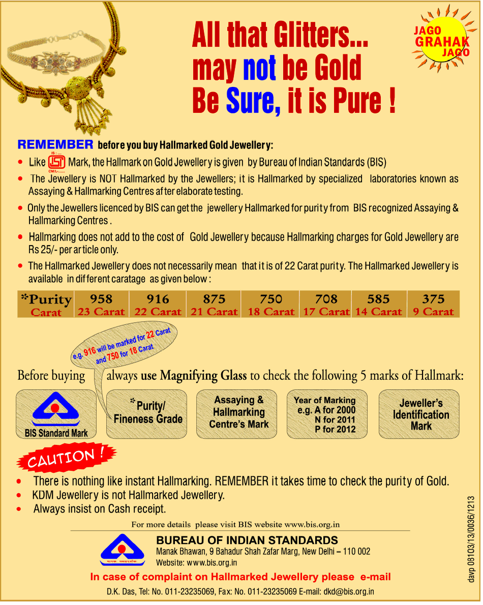 Gold Hallmark Identification Chart